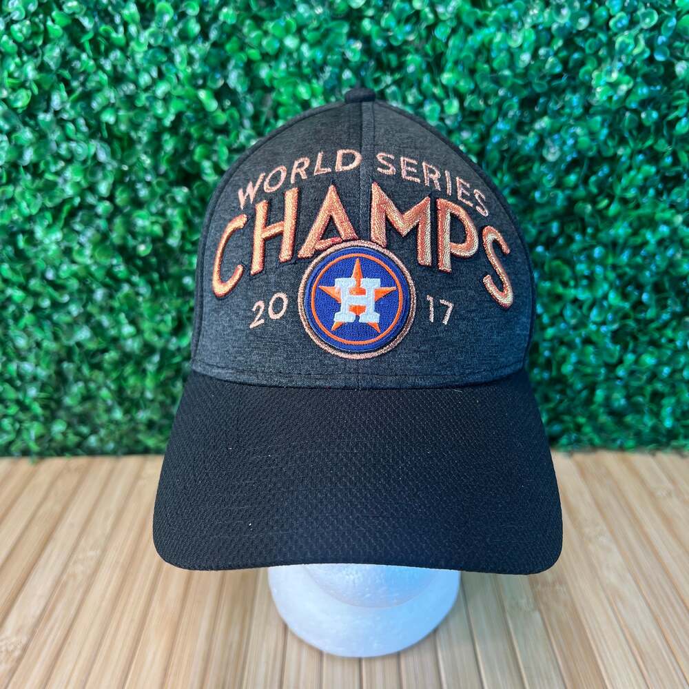 Houston Astros 2017 World Series Champs OnField Cap Hat New Era 39Thirty Stretch